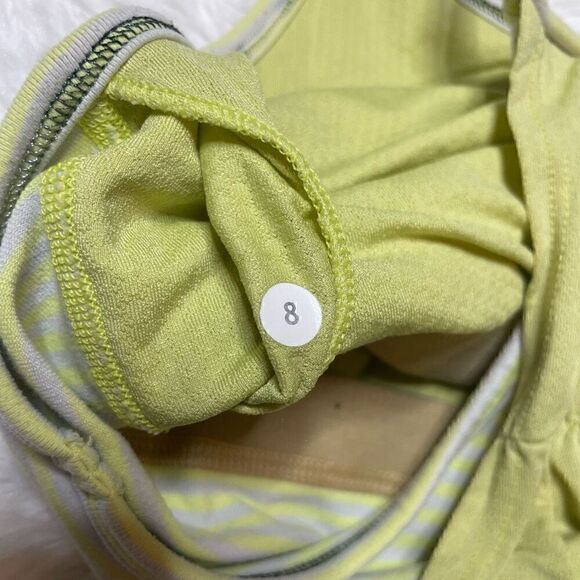 Lululemon Tank Top No Limits Yellow Womens Size 8 Athletic Shirt Gym Workout - Picture 5 of 7
